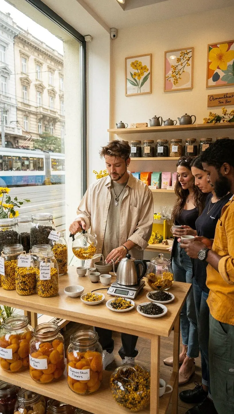 Kínai hagyományos teázási szertartás, Osmanthus tea bemutatásával.